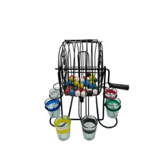 GENERICO - Juego de Mesa para Adultos Drinking Bingo - Set con 6 Vasos de Vidrio