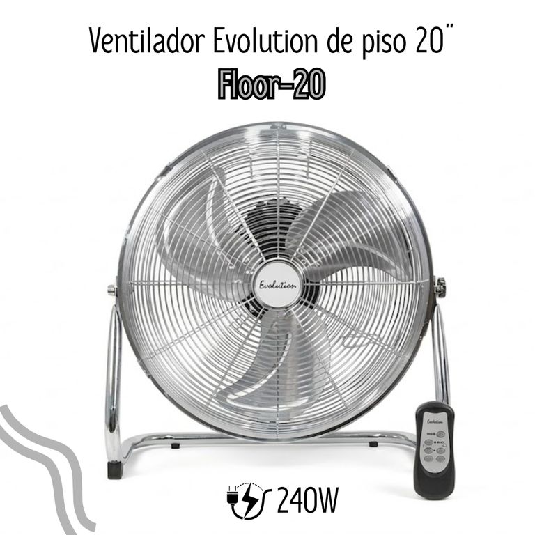 Ventilador de Piso de 20" con Control / METAL - FLOOR-20