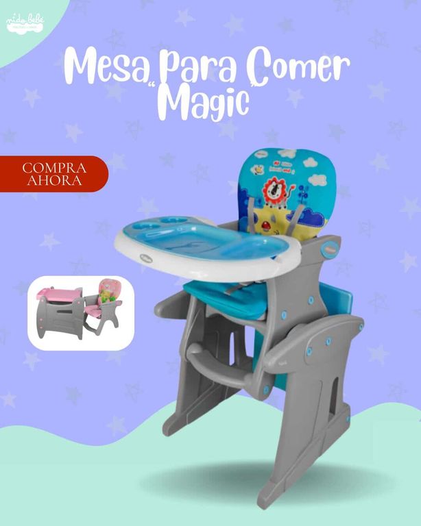 SILLA MESA DE COMER MODELO MAGIC COLOR AZUL - PREMIUN