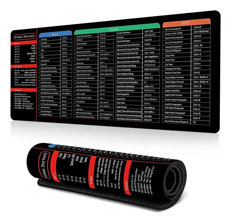 Mouse Pad Gamer medida 80x30cm XL Diseño Excel Grande