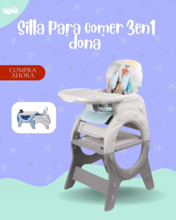 SILLA MESA DE COMER MODELO DONA COLOR GRIS - PREMIUN