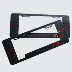 JET - PORTA PLACA MODELO EUROPEO METAL ROJO TRD AUTO-CAMIONETA