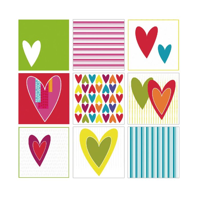 LISTELO VINIL CORAZONES X 9 UND