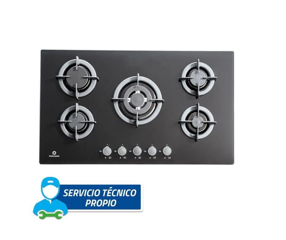 Encimera Egi-905vdneg Negro 5 Quemadores