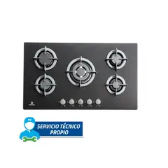 INDURAMA - Encimera Egi-905vdneg Negro 5 Quemadores