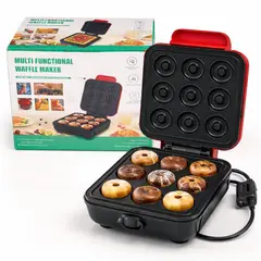 INSPIRA MARKET - Máquina para Hacer Waffles y Mini Donas Eléctrica