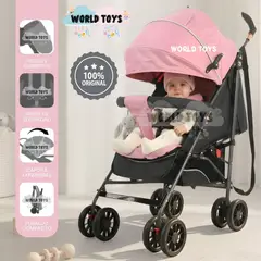 BABY - Coche Bastón Plegado Compacto «MAFY» Edición Especial Pink