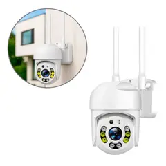 GENERICO - Cámara de Seguridad WiFi Exterior PTZ 360° IP66 con Visión Nocturna y Audio A6-PRO-2K
