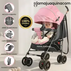 BABY - Coche Bastón Plegado Compacto «MAFY» Edición Exclusiva Pink