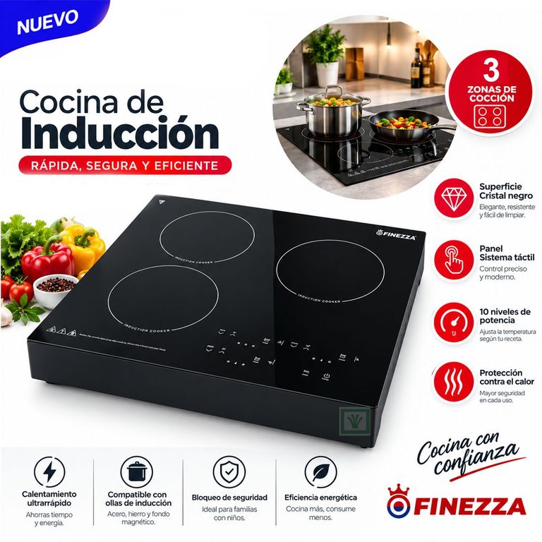 Cocina De Induccion 3 Hornillas FZ-320IN-3