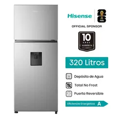 Hisense - Refrigeradora 324L Top Freezer No Frost RT3N320NMC
