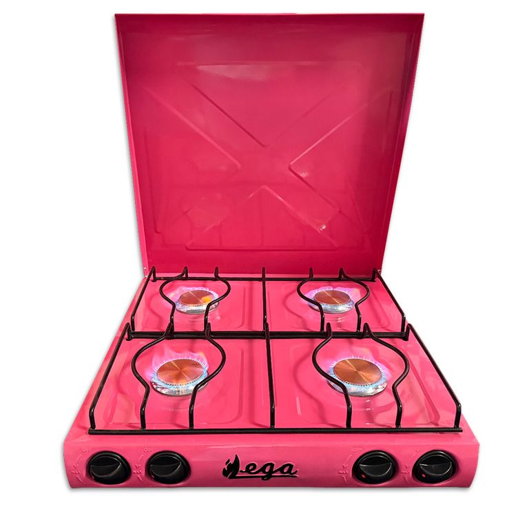 Cocina 4 Hornillas Color Barbie + KIT REGULADOR
