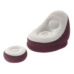 BESTWAY - Sofá Sillon Inflable con Posapiés guinda -