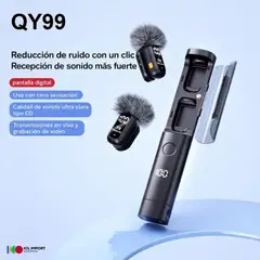 OEM - MICRÓFONO INALÁMBRICO SOLAPERO, ANC, BASE TUBULAR DE CARGA MULTIFUNCIONAL, MAS DE 20H DE DURACIÓN