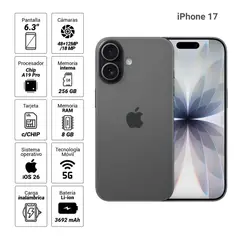 APPLE - Iphone 17 256GB (ESIM) - NEGRO