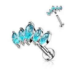 ADR JOYERIA CORPORAL - Piercing Oreja Cluster Princesa Labret ADR Joyería Corporal