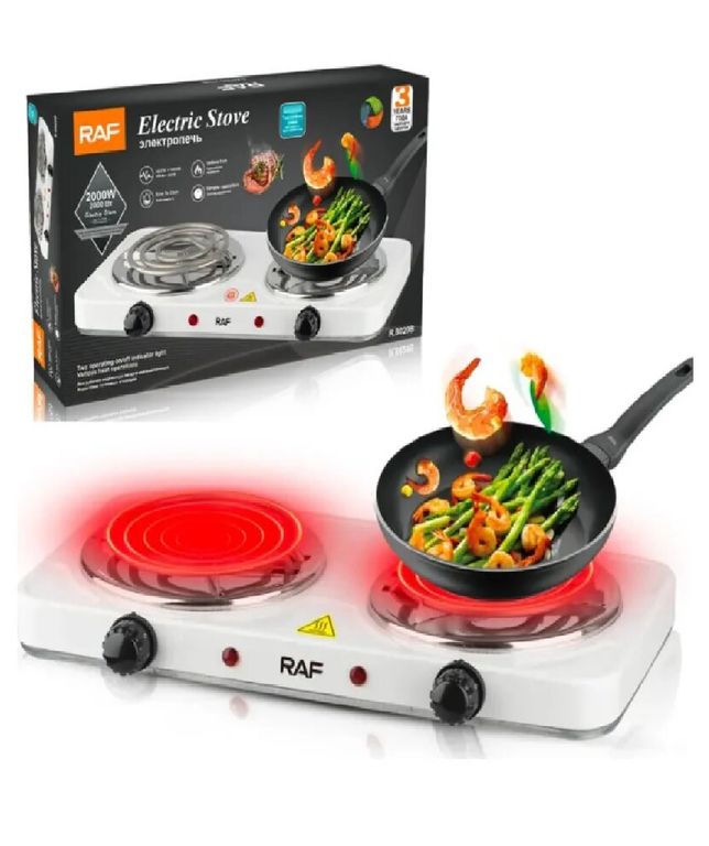 COCINA ELECTRICA PORTATIL RAF DE 2 HORNILLAS