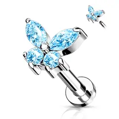 ADR JOYERIA CORPORAL - Piercing Oreja Mariposa Prin Labret ADR Joyería Corporal