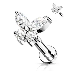 ADR JOYERIA CORPORAL - Piercing Oreja Mariposa Prin Labret ADR Joyería Corporal