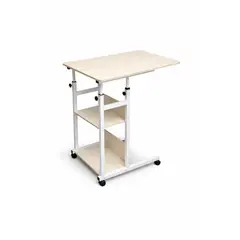 GENERICO - Mesa Auxiliar Multifuncional 3 niveles Ajustable Con Ruedas
