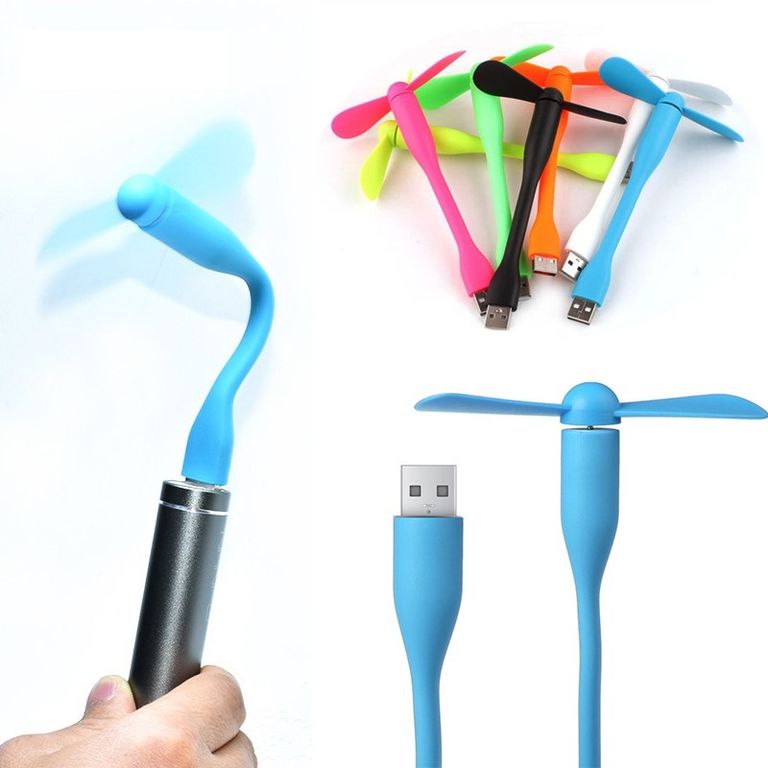 Pack de 3 Mini Ventilador Portátil USB Flexible y Plegable