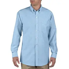 DICKIES - CAMISA DE CABALLERO OXFORD MANGA LARGA CON BOTONES COLOR AZÚL CLARO