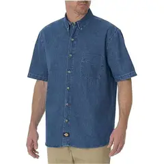 DICKIES - CAMISA DENIM MANGA CORTA PARA HOMBRE COLOR AZUL INDIGO