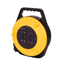 OPALUX - Carrete de cable portatil 10 metros con 4 salidas