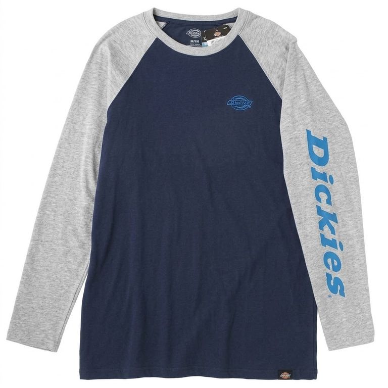 POLO MANGA LARGA GRAPHIC BASEBALL HOMBRE - AZUL MARINOGRIS JASPEADO