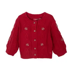 PILLIN - Chompa Bebé Niña Rojo TALLA 9M