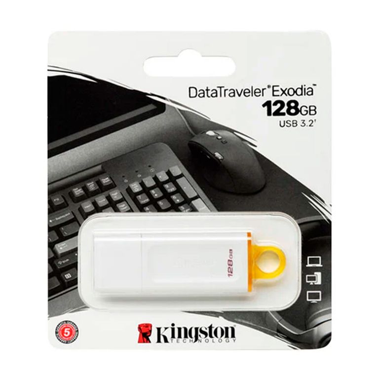 MEMORIA USB 128G DTX 3.2 GEN1 COLOR BLANCO P-N KC-U2G128-5R