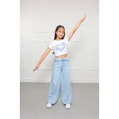 MINETTI KIDS - PANTALON CRYSTAL LOVE STAR JEAN DE NIÑA