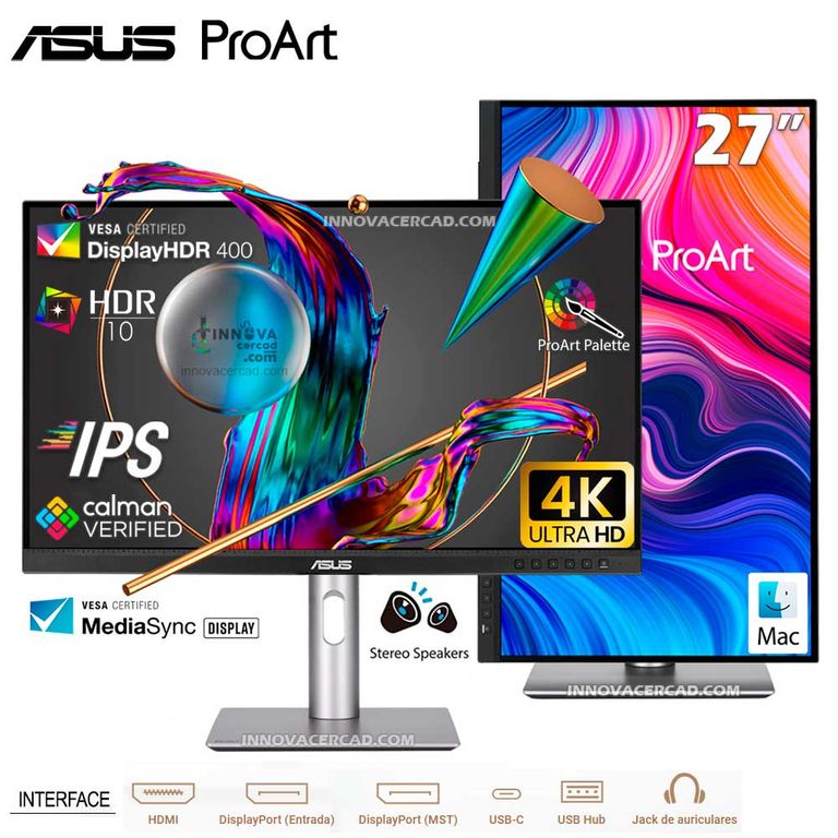 Monitor profesional ProArt Display PA279CRV 27, IPS, 4K UHD 3840x2160 USB-C