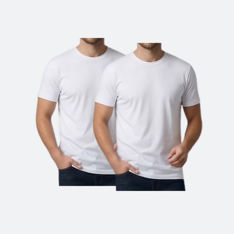 Pack 2 Polos Básicos Hombre Regular Fit Blanco