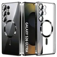 GENERICO - Case Samsung Galaxy S26 Ultra Protector Camara Transparente Magnetico Negro