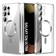 GENERICO - Case Samsung Galaxy S26 Ultra Protector Camara Transparente Magnetico Plata