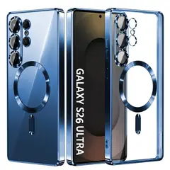 GENERICO - Case Samsung Galaxy S26 Ultra Protector Camara Transparente Magnetico Azul