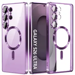 GENERICO - Case Samsung Galaxy S26 Ultra Protector Camara Transparente Magnetico Purpura