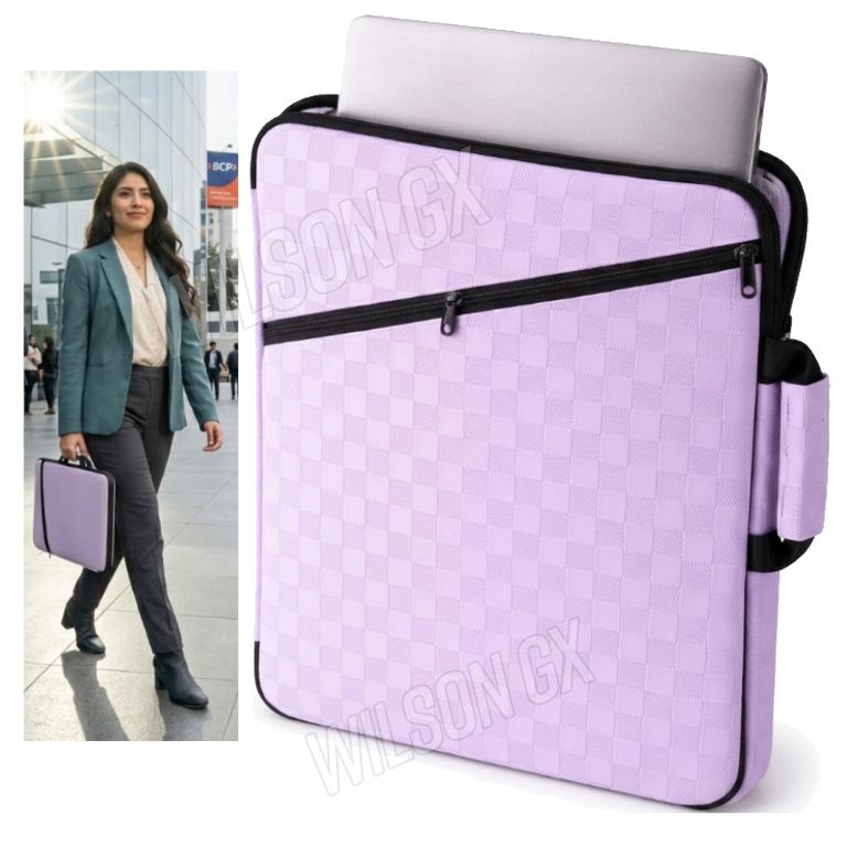 Funda para Laptop de 14 a 15.6 Mujer Diseño Elegante Cuerina Texturizada