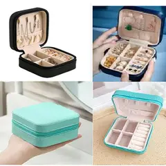 GENERICO - Mini Joyero Viajero Portátil Organizador Joyas Accesorios 2