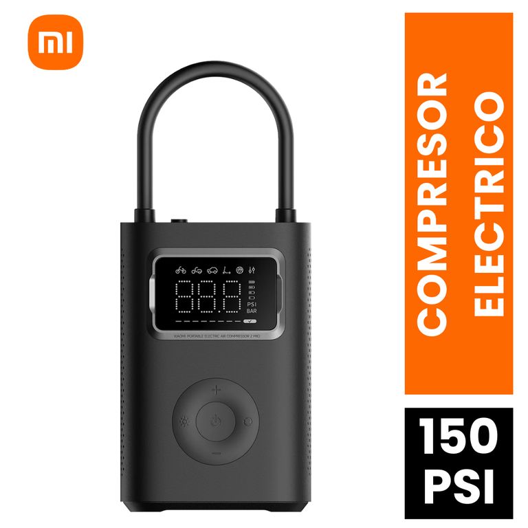 Compresor Eléctrico 2 Pro Batería 2500 mAh Potencia 150PSI Luz LED Para Auto Camioneta Moto