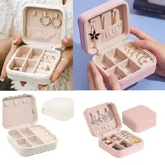 GENERICO - Mini Joyero Viajero Portátil Organizador Joyas Accesorios 2