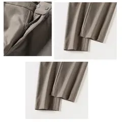 DENISASAA - Pantalones rectos pantalones de traje pantalones casuales de otoño