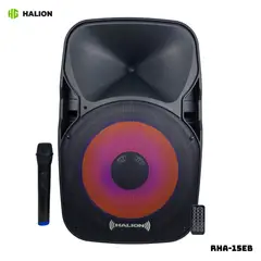 HALION - PARLANTE ACTIVO 800W 1 MICROFONO BATERIA - RHA-15EB