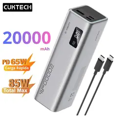 SEISA - Power Bank CUKTECH 20000mAh Carga Rapida 67W Bateria Portatil 85W Max para MacBook Pro/Air, iPad