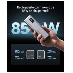 SEISA - Power Bank CUKTECH 20000mAh Carga Rapida 67W Bateria Portatil 85W Max para MacBook Pro/Air, iPad