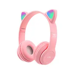GENERICO - Audífonos Orejas de Gato Inalámbricos P47M RGB Luces LED 5.0