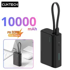 SEISA - Power Bank CUKTECH 10000mAh Carga Rapida 33W Bateria Portatil para iPhone AirPods Samsung Xiaomi