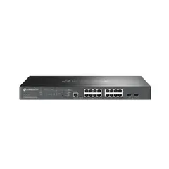 TP LINK - SWITCH TP-LINK SG3218XP-M2 16 PUERTOS 2.5GBASE-T Y 2-PORT 10GE SFP L2 CON 8 PORT POE SDN OMADA 2 VENTILADORES RACK-1U PNSG3218XP-M2