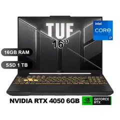 ASUS - Laptop TUF GAMING FX607VU-RL095 I7-13620H, 16GB RAM, 1TB SSD, RTX4050-6GB, SIN WINDOWS, 16